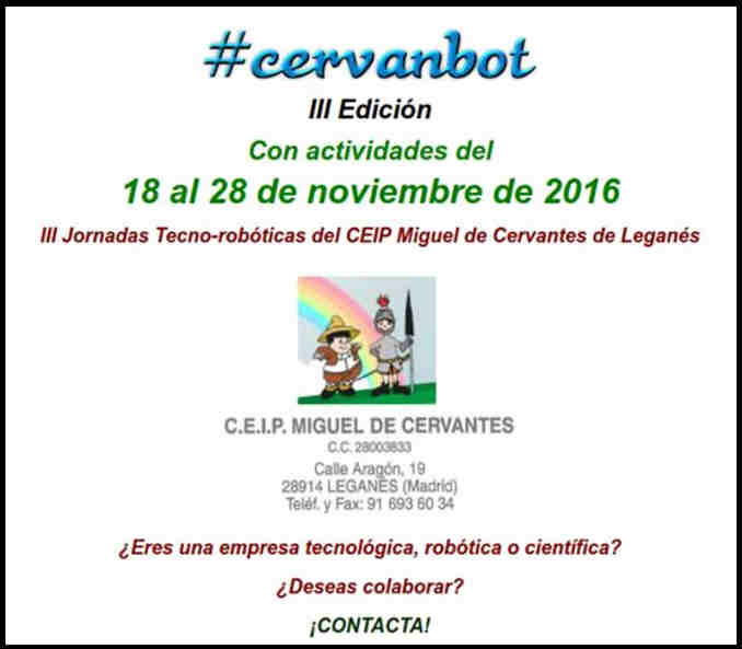 Cartel  3 edición #cervanbot