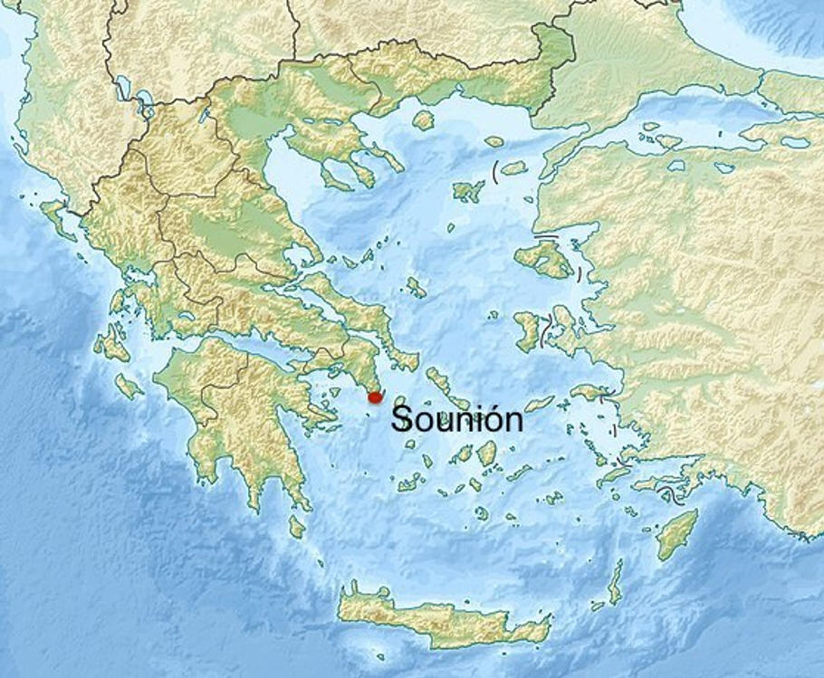 Situación geográfica de Sounión